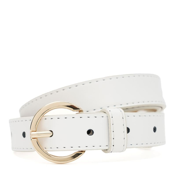 Ремень женский кожаный JZ SB-JZ1FP9298w-white