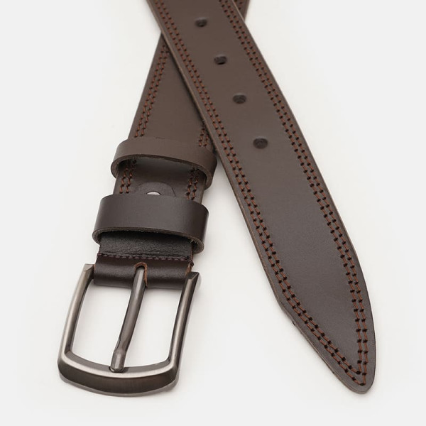 Ремень мужской кожаный JZ SB-JZV1115FX22-brown