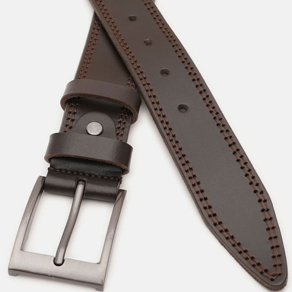 Ремень мужской кожаный JZ SB-JZV1115FX12-brown
