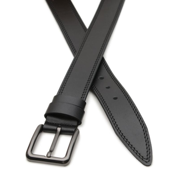 Ремень мужской кожаный JZ SB-JZV1GX03-black