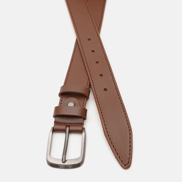Ремень мужской кожаный JZ SB-JZV1125FX08-brown