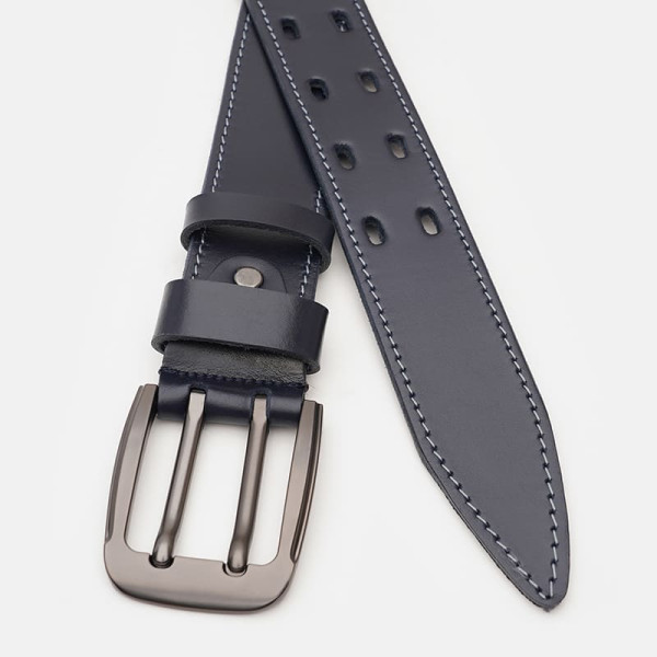 Ремень мужской кожаный JZ SB-JZV1125FX26-navy