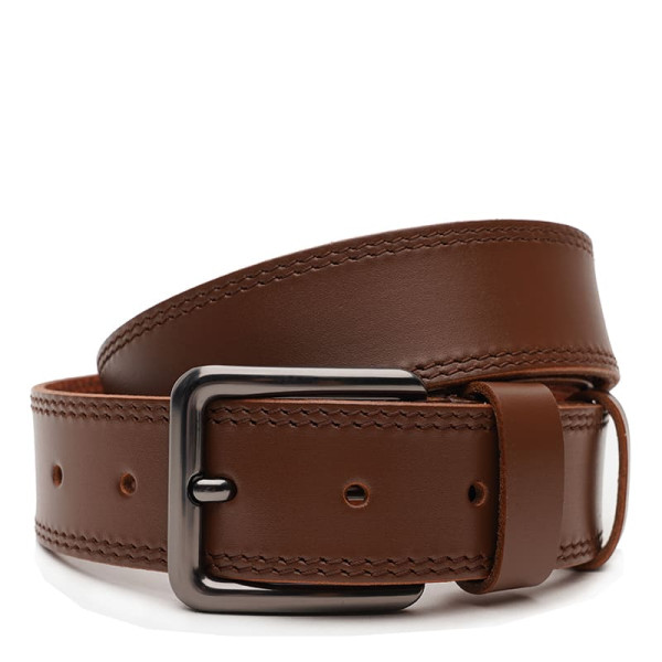 Ремень мужской кожаный JZ SB-JZV1125FX51-brown