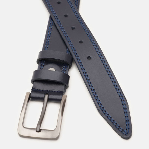 Ремень мужской кожаный JZ SB-JZV1115FX42-navy