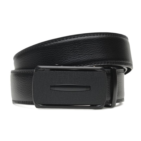 Ремень мужской кожаный JZ SB-JZC136-22320-1 Черный