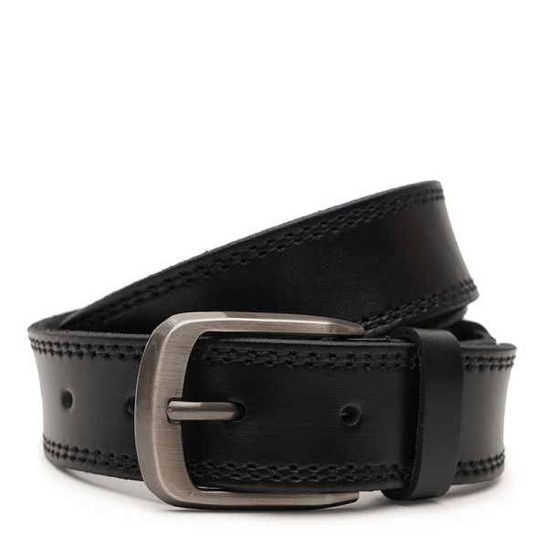 Ремень мужской кожаный JZ SB-JZV1125FX02-black
