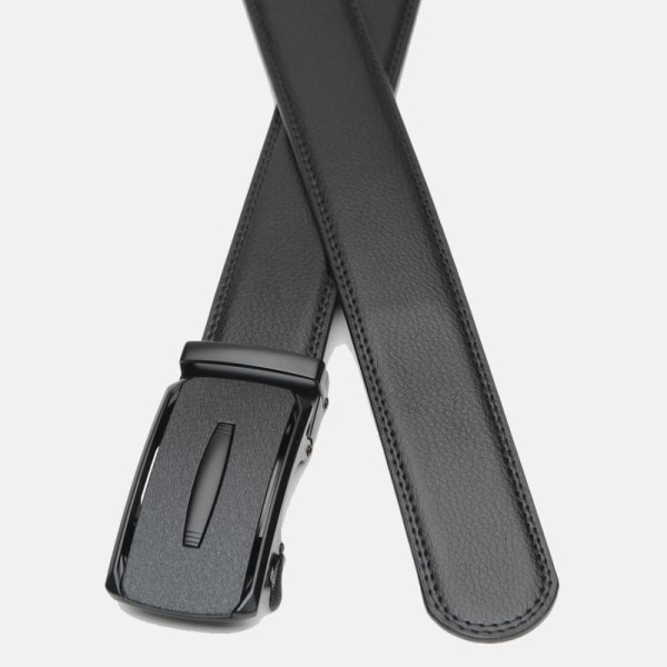 Ремень мужской кожаный JZ SB-JZC136-22320-1 Черный
