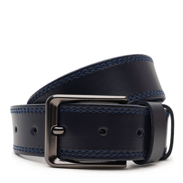 Ремень мужской кожаный JZ SB-JZV1115FX56-navy