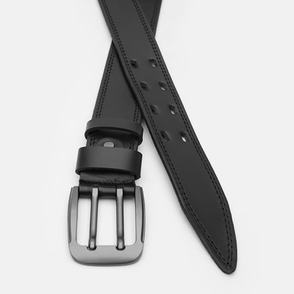 Ремень мужской кожаный JZ SB-JZV1FX27-black