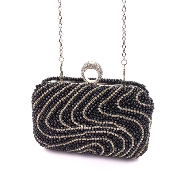 Модный клатч для женщин Sana pari N6922-19 BLACK 16,5х10х6см черный