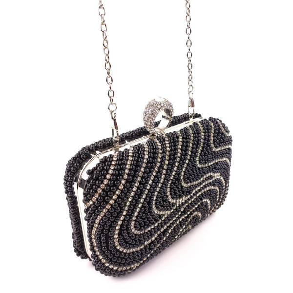Модный клатч для женщин Sana pari N6922-19 BLACK 16,5х10х6см черный
