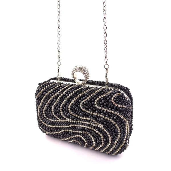 Модный клатч для женщин Sana pari N6922-19 BLACK 16,5х10х6см черный