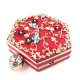 Оригинальный женский клатч-шкатулка со стразами Sana pari N00611-2 RED 17,5х15,2х4,5см красный
