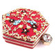 Оригинальный женский клатч-шкатулка со стразами Sana pari N00611-2 RED 17,5х15,2х4,5см красный