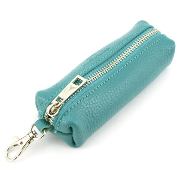 Ключница кожаная на молнии ST Leather (ST-07-102) 98289 Бирюзовый