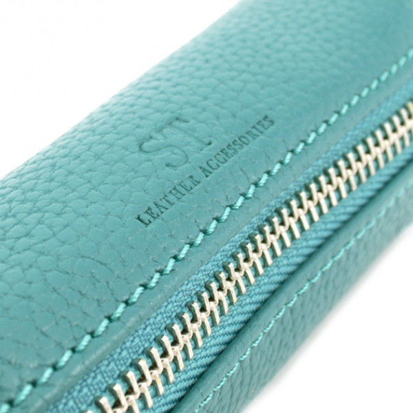 Ключница кожаная на молнии ST Leather (ST-07-102) 98289 Бирюзовый