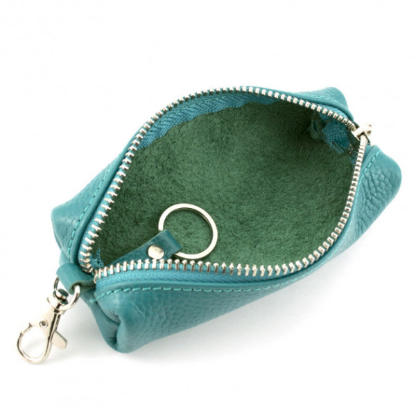 Ключница кожаная на молнии ST Leather (ST-07-102) 98289 Бирюзовый