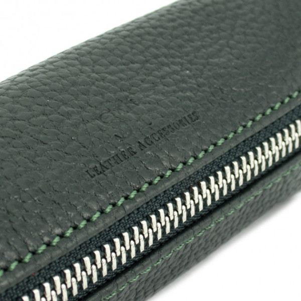 Ключница кожаная на молнии ST Leather (ST-07-106) 98293 Зеленый