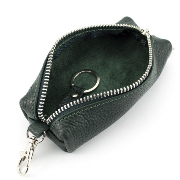 Ключница кожаная на молнии ST Leather (ST-07-106) 98293 Зеленый