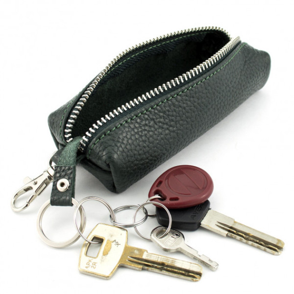 Ключница кожаная на молнии ST Leather (ST-07-106) 98293 Зеленый