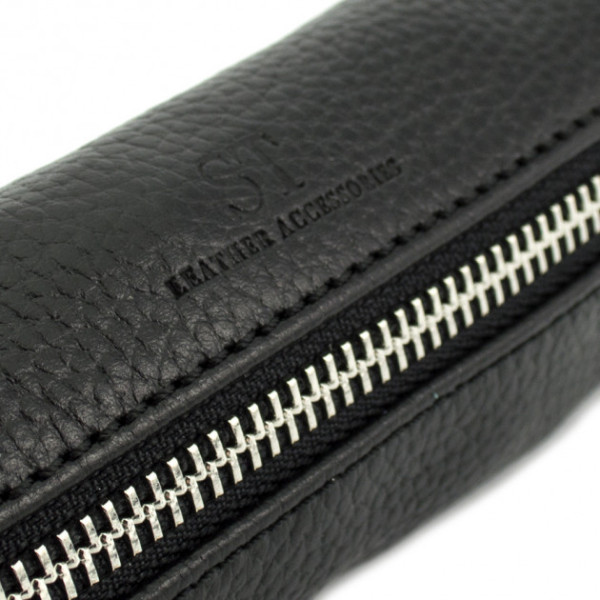 Ключница кожаная на молнии ST Leather (ST-07-103) 98290 Черный