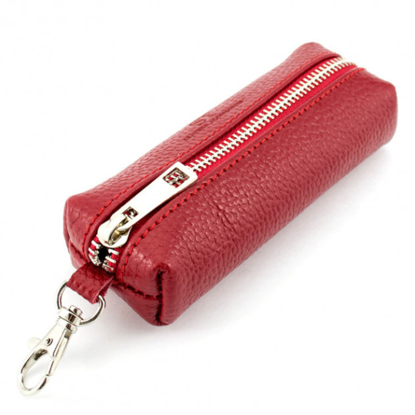 Ключница кожаная на молнии ST Leather (ST-07-108) 98295 Красный