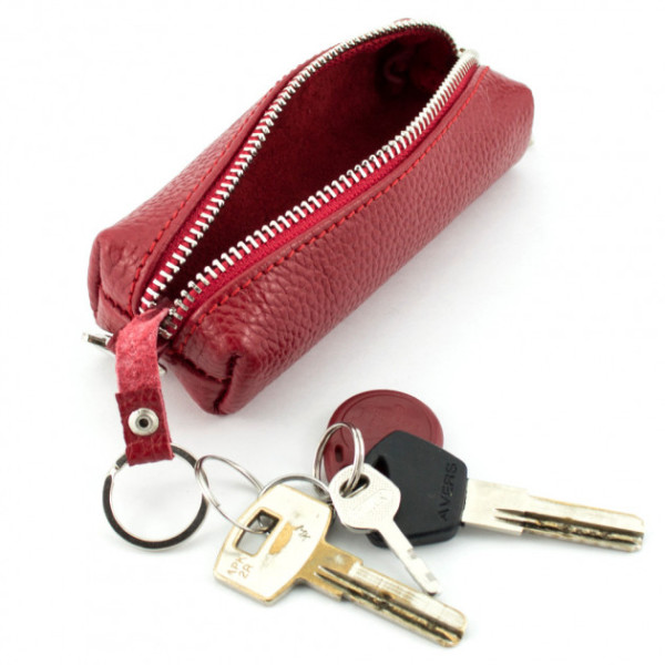 Ключница кожаная на молнии ST Leather (ST-07-108) 98295 Красный
