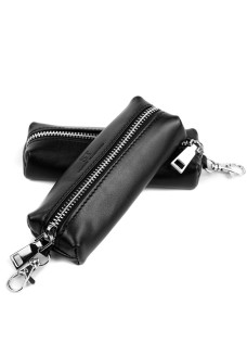 Практичная ключница из натуральной кожи ST Leather ST-07-103-1G 13,5х5х3см черная