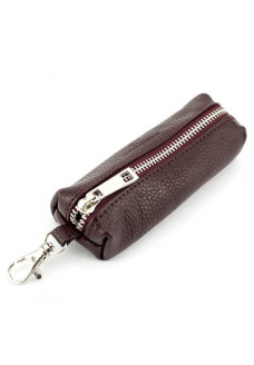 Ключница кожаная на молнии ST Leather (ST-07-105) 98292 Бордовый