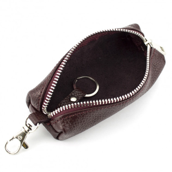 Ключница кожаная на молнии ST Leather (ST-07-105) 98292 Бордовый