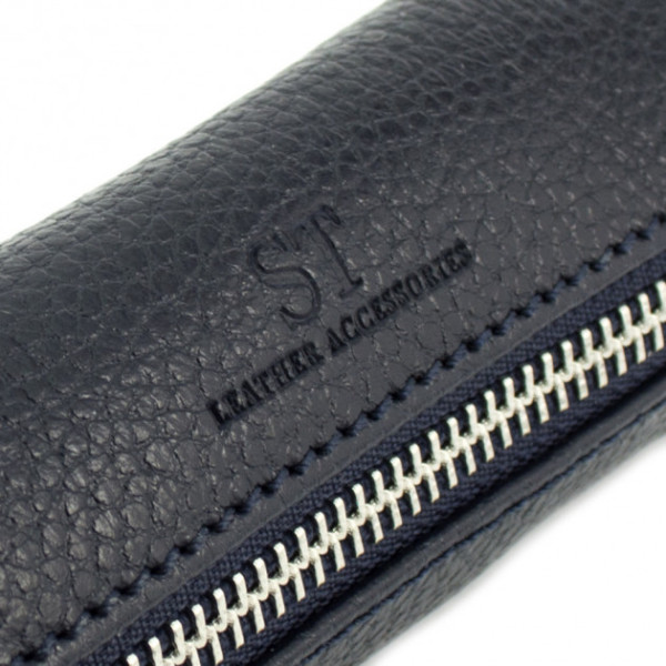 Ключница кожаная на молнии ST Leather (ST-07-107) 98294 Синий
