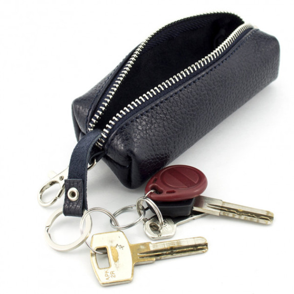 Ключница кожаная на молнии ST Leather (ST-07-107) 98294 Синий