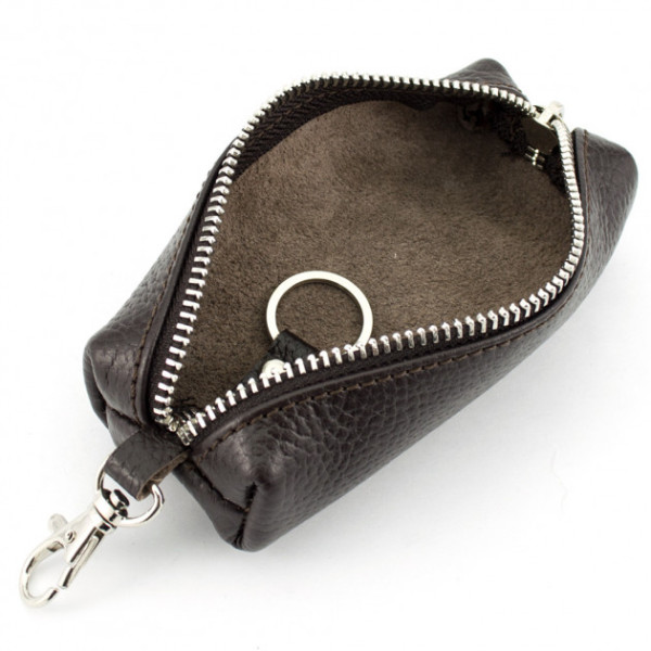 Ключница кожаная на молнии ST Leather (ST-07-104) 98291 Коричневый
