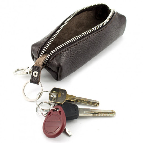 Ключница кожаная на молнии ST Leather (ST-07-104) 98291 Коричневый
