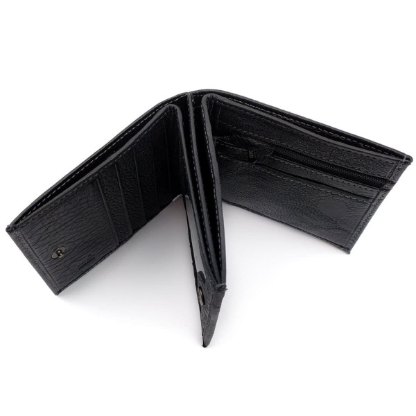 Практичный кошелек из кожи для мужчин MD Leather MD-131-A (JZ6737) черный