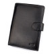 Портмоне для мужчин из кожи с секцией для документов  MD Leather MD-22-302 (JZ6720) черный