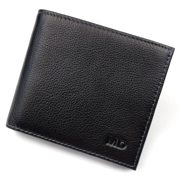 Практичный кошелек из кожи для мужчин MD Leather MD-131-A (JZ6737) черный