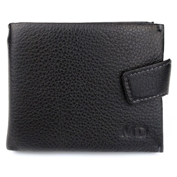 Мужское кожаное портмоне с зажимом для денег MD Leather MD-4M-611 (JZ6728) черный