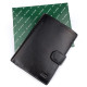 Кошелек из кожи с секцией для документов MD Leather MD-22-302B (JZ6719) черный