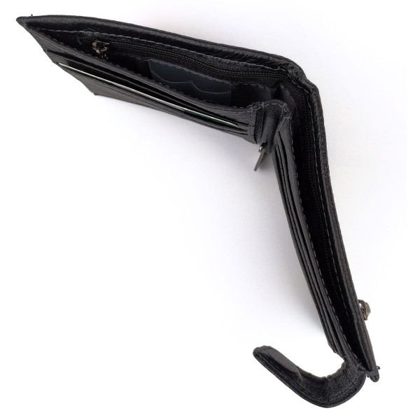Мужское кожаное портмоне с зажимом для денег MD Leather MD-4M-611 (JZ6728) черный