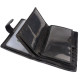 Кошелек из кожи с секцией для документов MD Leather MD-22-302B (JZ6719) черный