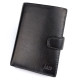 Кошелек из кожи с секцией для документов MD Leather MD-22-302B (JZ6719) черный