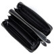 Большой кошелек из кожи с двумя отделениями Horton H-M39-3S-1 (JZ6750) черный