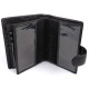 Кошелек из кожи с секцией для документов MD Leather MD-22-302B (JZ6719) черный