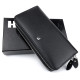 Большой кошелек из кожи с двумя отделениями Horton H-M39-3S-1 (JZ6750) черный