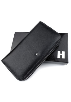 Кожаное мужское портмоне с двумя отделениями Horton H-M39-3B-1 (JZ6751) черный