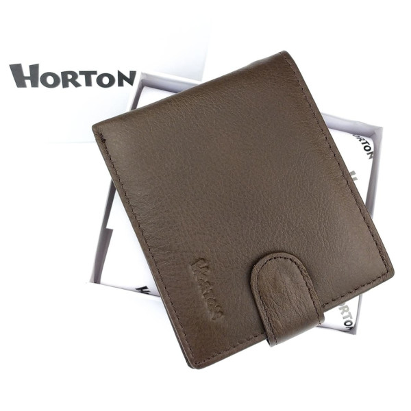 Практичное портмоне для мужчин из кожи Horton H-023-2 (JZ6745) коричневый
