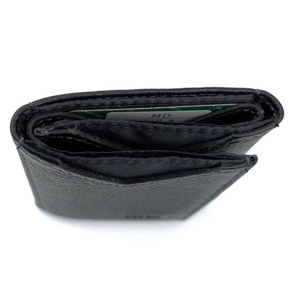 Модный кошелек для мужчин из кожи MD Leather MD-610-A (JZ6717) черный