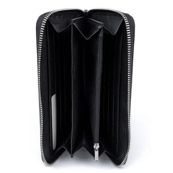 Кошелек-клатч из кожи на молнии Sfeite F-38-1 (JZ6772) черный