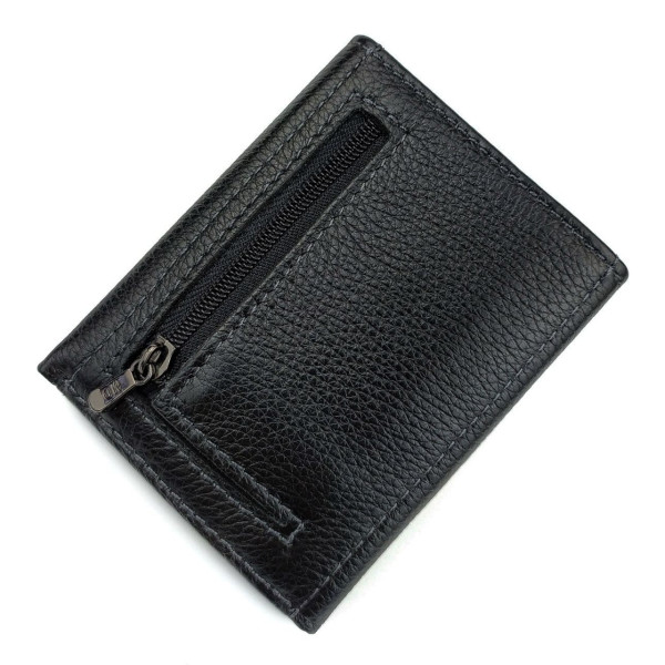 Модный кошелек для мужчин из кожи MD Leather MD-610-A (JZ6717) черный